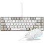 Pack Gaming Combo Hydrogen - Clavier AZERTY et Souris Filaire Blanc/Gris