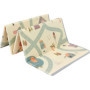 Maxi Tapis d'Éveil Réversible TINEO - 150 x 180 cm avec Animaux et Circuit de Voiture