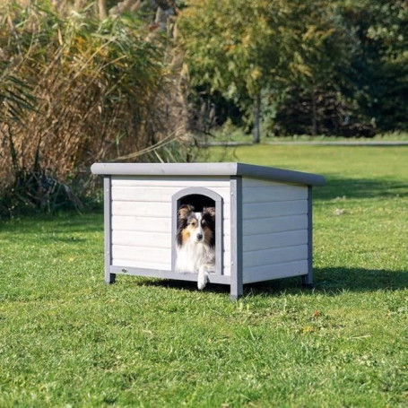 Niche pour chiens TRIXIE Natura Taille S - Toit plat en pin verni