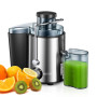 Juilist Centrifugeuse Extracteur de Jus 600W, Acier Inox 304, Fruits et Légumes, Grande Bouche 65mm, 2 Vitesses, Facile à Nettoy