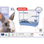 Cage surélevée pour lapin ZOLUX Néolife - 3 étages, bleu, 99 x 54 x 114 cm