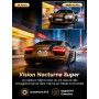 FLUXEONS Dashcam Voiture Avant Arriere 4K +1080P, Contrôle APP avec Wi-FI 5G, Carte 64 Go, Moniteur de Stationnement 24H, WDR, V