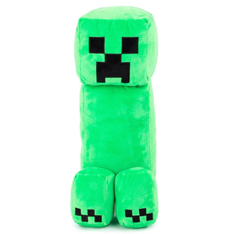 Jay Franco Coussin Peluche Creeper - Doudou Enfant - Jouet en Peluche Ultra Doux de 50 cm - Déco Jeu vidéo Minecraft