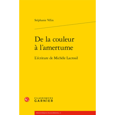 De la couleur à l'amertume