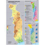 Carte Togo (Lot de 5) relief, administration, économique, tourisme, géologie, climat & végétation
