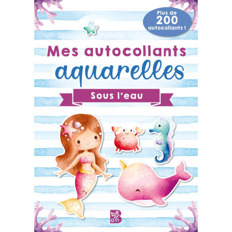 Mes autocollants aquarelles - Sous l'eau