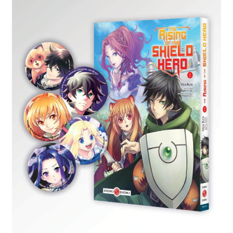 The Rising of the Shield Hero - vol. 01 - édition limitée - bagdes collector