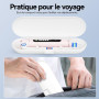 Seago Brosse à dents électrique rotative rechargeable, brosse à dent électrique avec étui voyage, 8 têtes pour familial, 5 modes