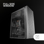 Mars Gaming MC-1000, Boîtier Compact MicroATX, Design Frontal Metal-Mesh, Fenêtre Latérale Intégrale, 1x Ventilateur FDB 80mm Ul