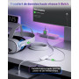 Maxonar Câble Link de Charge 5m Compatible avec Meta Quest 3, Quest 3S, Quest 2, Pico 4 et PC Steam VR Pico 4 et PC Steam VR, VR