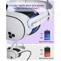 Maxonar Câble Link de Charge 5m Compatible avec Meta Quest 3, Quest 3S, Quest 2, Pico 4 et PC Steam VR Pico 4 et PC Steam VR, VR