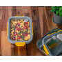 Pika | Lot de 2 boites alimentaires sous vide en inox + pompe de mise sous vide | 820ml + 1200ml | Micro-ondes, four, congélateu