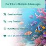 beaufan Lot de 6 filtres en mousse et à charbon - Compatible avec tous les aquariums Biorb - Contient 10 filtres à charbon - 10 