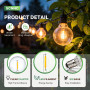 SCNNC 25 PCS Ampoule LED G40 E12 1W 230V Blanc Chaud 2700K, IP54 Étanche Ampoule E12 Ronde Equivalent à 7W Incandescente, Ampoul