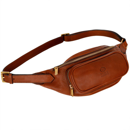 Sac Banane en Cuir Fait Main en Italie - Hommes et Femmes Ceinture Réglable Poche Ventrale Sac Besace Sacoche – Time Resistance