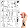 Autocollants de tatouage, 30 feuilles de faux tatouages, tatouages temporaires, pour adultes et enfants, autocollants de tatouag