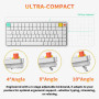nuphy Clavier mécanique Air75 V3, Clavier 75% à Profil Bas avec molette, Clavier Gaming Hot Swap Compatible Bluetooth/2,4 GHz/US