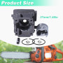 Adefol 37MM Cylindre Piston Kit pour Stihl MS192 MS192T MS192TC MS192TC-E MS192T-Z MS192TC-E Tronçonneuse avec Bougie d'allumage