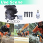 Adefol 37MM Cylindre Piston Kit pour Stihl MS192 MS192T MS192TC MS192TC-E MS192T-Z MS192TC-E Tronçonneuse avec Bougie d'allumage