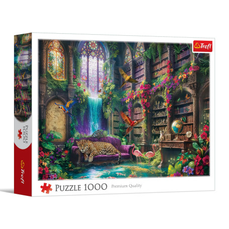 Trefl - Bibliothèque Magique - 1000 pièces - Puzzle à Monter soi-même, Divertissement créatif, Puzzle Classique pour Adultes et 