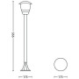 Poteau extérieur Philips MyGarden Creek noir (nécessite 1 ampoule E27 de 60 watts)