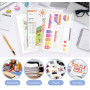 Agoer Lot de 48 Pochettes Plastique A4, Chemise Plastique Porte-documents avec Fermeture Auto-Agrippante, Pochettes Plastiques P