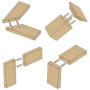 Cheville en Bois, CESFONJER Assortiment de Tourillon Bois, 6mm/60 pcs, 8mm/34 pcs,10mm/22 pcs Tourillon Bois, 6 pcs Pointe de Ce