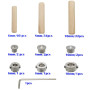 Cheville en Bois, CESFONJER Assortiment de Tourillon Bois, 6mm/60 pcs, 8mm/34 pcs,10mm/22 pcs Tourillon Bois, 6 pcs Pointe de Ce