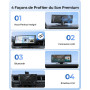 Krunia Écran Portable sans Fil 9,26" CarPlay Voiture avec 4K Dashcam & Arrière HD pour Apple Car Play & Android Auto, Mises à Jo