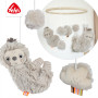 Fehn Mobile en bois paresseux - avec d'adorables figurines en tissu - Aide au sommeil pour apaiser et occuper - pour les bébés d
