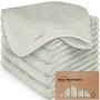 6-Pack Lingettes en Bambou Bio pour Bébé - Douces, Enfants, Serviettes, Molleton, Visage (Dove)