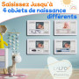 Lalfof® Cadre Empreinte Main Pied Bebe Personnalisable Avec NOM. Kit empreinte bebe. Idéal Comme Cadeau naissance garcon,Cadeau 