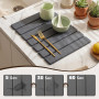 Tapis Egouttoir Vaisselle de Cuisine, Tapis Vaisselle Absorbant de Diatomées, Très Absorbant, Séchage Rapide (Gris Foncé, 40 x 3