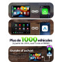 Adaptateur CarPlay Sans Fil, Changement 2 Smartphones par Bouton, Android Auto Sans Fil pour GPS Portable Voiture, Ultra Mini, C