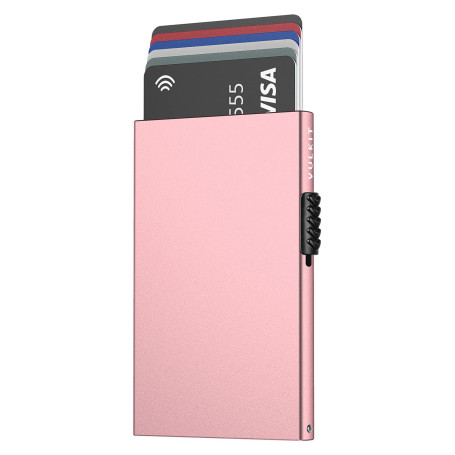 VULKIT Carte Portefeuille pour Hommes Titulaire de la Carte de Crédit RFID Blocage Pop Up Porte-Carte Femmes Minimaliste Portefe