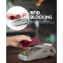 VULKIT Carte Portefeuille pour Hommes Titulaire de la Carte de Crédit RFID Blocage Pop Up Porte-Carte Femmes Minimaliste Portefe