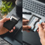 VULKIT Porte Cartes de Crédit avec Poches EDC et Fenêtre d'identification RFID Bloquant Le Portefeuille de Carte Pop Up Portefeu