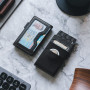 VULKIT Porte Cartes de Crédit avec Poches EDC et Fenêtre d'identification RFID Bloquant Le Portefeuille de Carte Pop Up Portefeu