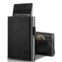 MYSHION Portefeuille Pop Up pour Homme avec Poche à Monnaie, Portefeuille Trifold avec Fenêtre d'Identité, Porte-Cartes Intellig
