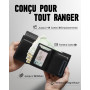 MYSHION Portefeuille Pop Up pour Homme avec Poche à Monnaie, Portefeuille Trifold avec Fenêtre d'Identité, Porte-Cartes Intellig