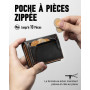 MYSHION Portefeuille Pop Up pour Homme avec Poche à Monnaie, Portefeuille Trifold avec Fenêtre d'Identité, Porte-Cartes Intellig
