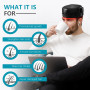 iKeener lllt Casque Laser pour Repousse Cheveux, 660nm & 850nm Sans fil Casquette Lumière Rouge Cheveux pour Pousse Cheveux, Dis