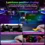 Ensemble d’éclairage intérieur Acrylique pour Voiture, Bphuny 18-en-1 593 LED, Fibre Optique, Multiples Modes, lumières d’Ambian