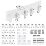 Rail de rideau de plafond flexible | Rail de rideau incurvé de 3 m avec rouleaux silencieux | Support pliable pour baie de douch