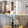 Rail de rideau de plafond flexible | Rail de rideau incurvé de 3 m avec rouleaux silencieux | Support pliable pour baie de douch