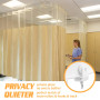 Rail de rideau de plafond flexible | Rail de rideau incurvé de 3 m avec rouleaux silencieux | Support pliable pour baie de douch