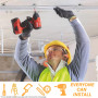 Rail de rideau de plafond flexible | Rail de rideau incurvé de 3 m avec rouleaux silencieux | Support pliable pour baie de douch
