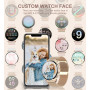 Iaret Montre Connectée Femme avec Appel Bluetooth, 1.32" Smartwatch avec Fonction Féminine Fréquence Cardiaque Sommeil Podometre