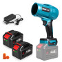 ONEVAN Turbo Souffleur Batterie, 600km/h Souffleur de Feuilles Brushless avec 2 Batteries 4,5 Ah et Chargeur 1,2 A, Force de Sou