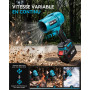 ONEVAN Turbo Souffleur Batterie, 600km/h Souffleur de Feuilles Brushless avec 2 Batteries 4,5 Ah et Chargeur 1,2 A, Force de Sou